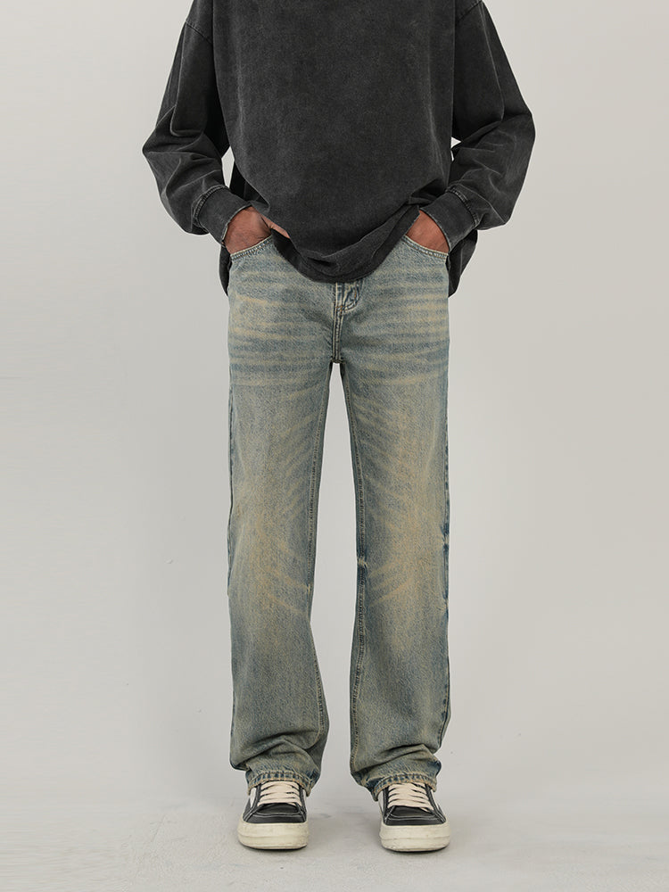 F3F Select Vintage Washed & Old Mud Dyed Blue Jeans