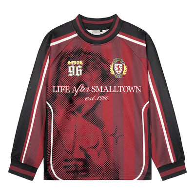 Small Town Kid Cross Print Long Sleeve Soccer Jersey | Face 3 Face