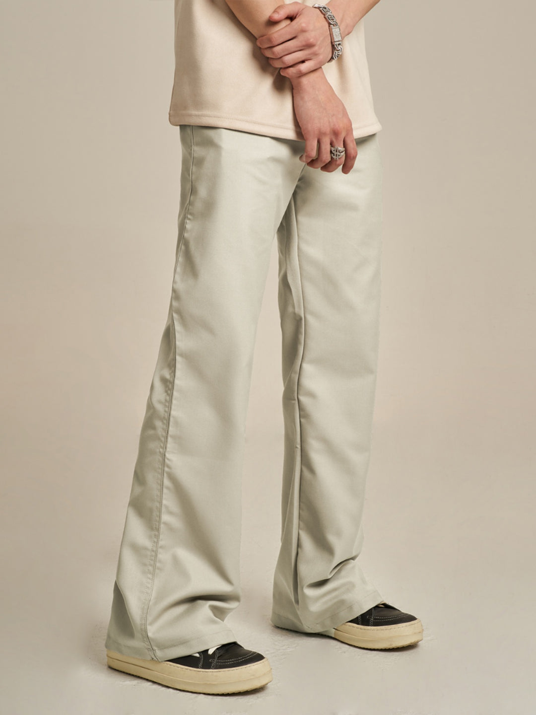 F3F Select Breathable Zipper Draped Micro Flare Pants