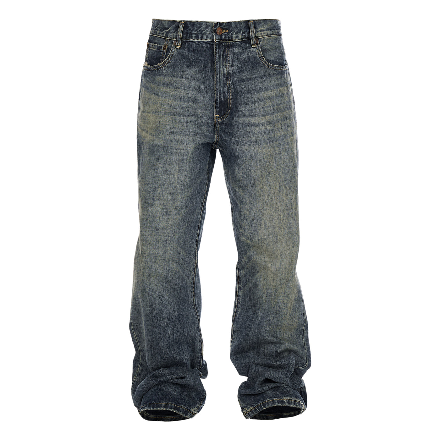 STEEPC Vintage Washed Cat Whisker Bootcut Jeans | Face 3 Face