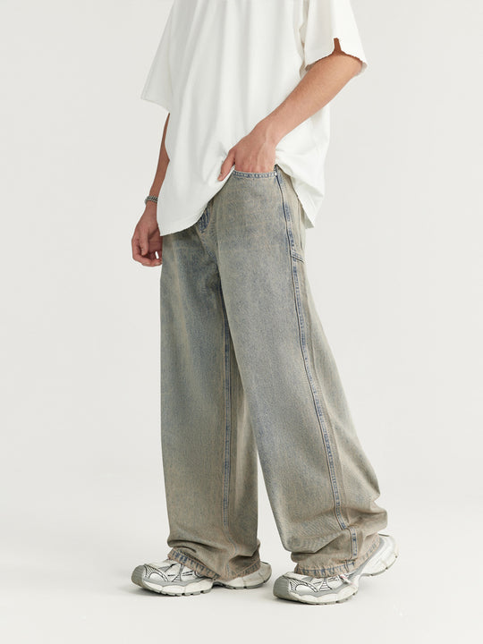 F3F Select Retro Wash Cut Wide Leg Jeans