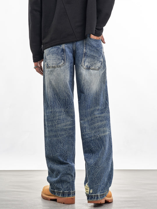 F3F Select Turquoise Studs Washed Double Knee Jeans | Face 3 Face