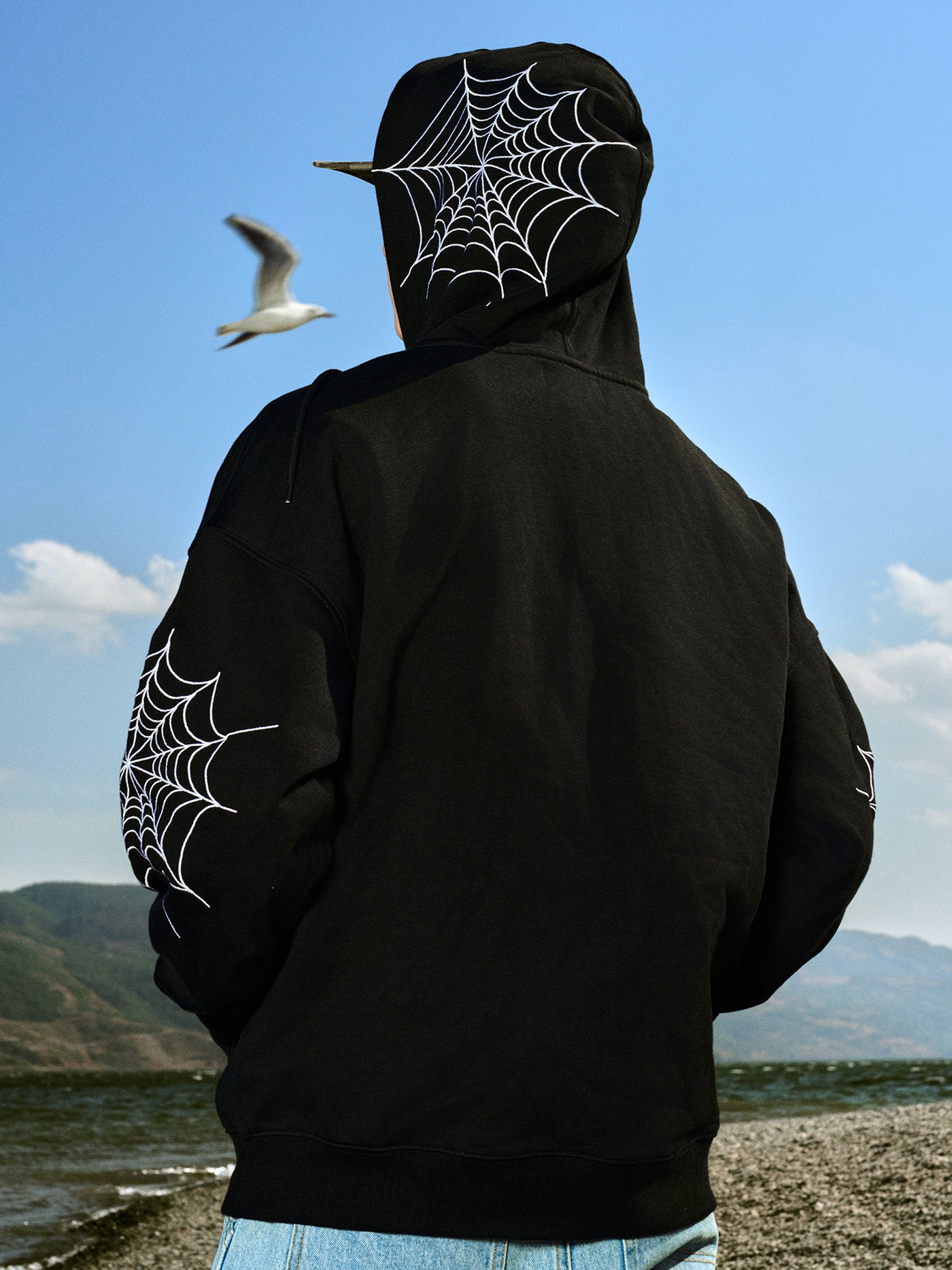 AFGK Spider Web Zipper Hoodie