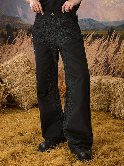 YADcrew Lava Texture Stitching Pants | Face 3 Face