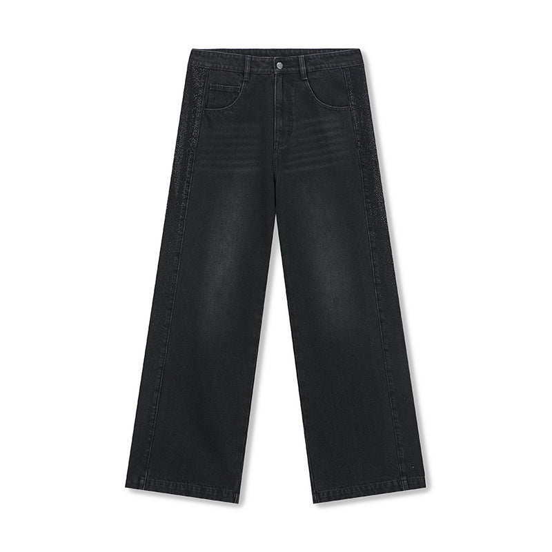 DICETINY Rhinestone Starry Side Stitching Jeans | Face 3 Face