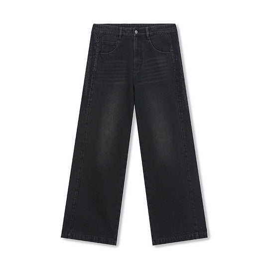 DICETINY Rhinestone Starry Side Stitching Jeans | Face 3 Face