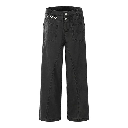 F3F Select Patch Pocket Waist Pull Ring Work Pants | Face 3 Face