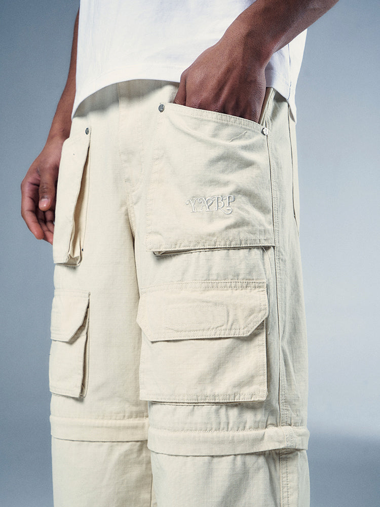 YADcrew x BIPOLAR Multi Pocket Two Wear Detachable Cargo Pants