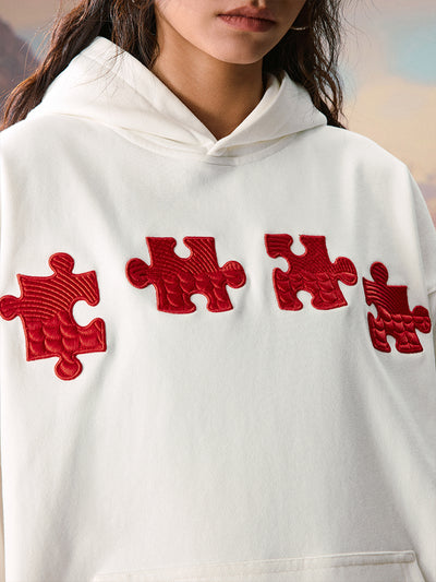 YADcrew Dragon Scale Embroidery 3D Puzzle Hoodie | Face 3 Face