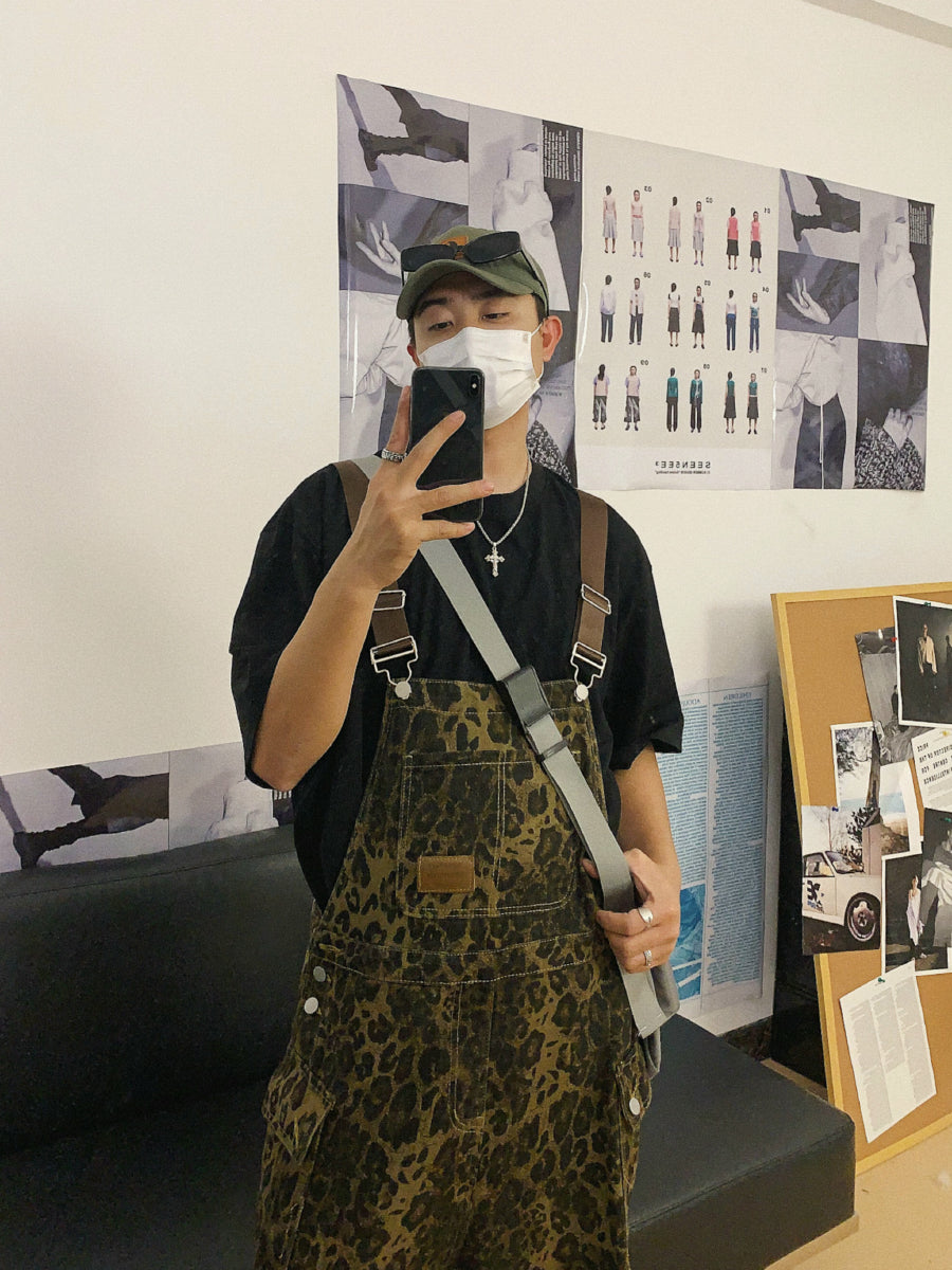 F3F Select Workwear Leopard Print Overall