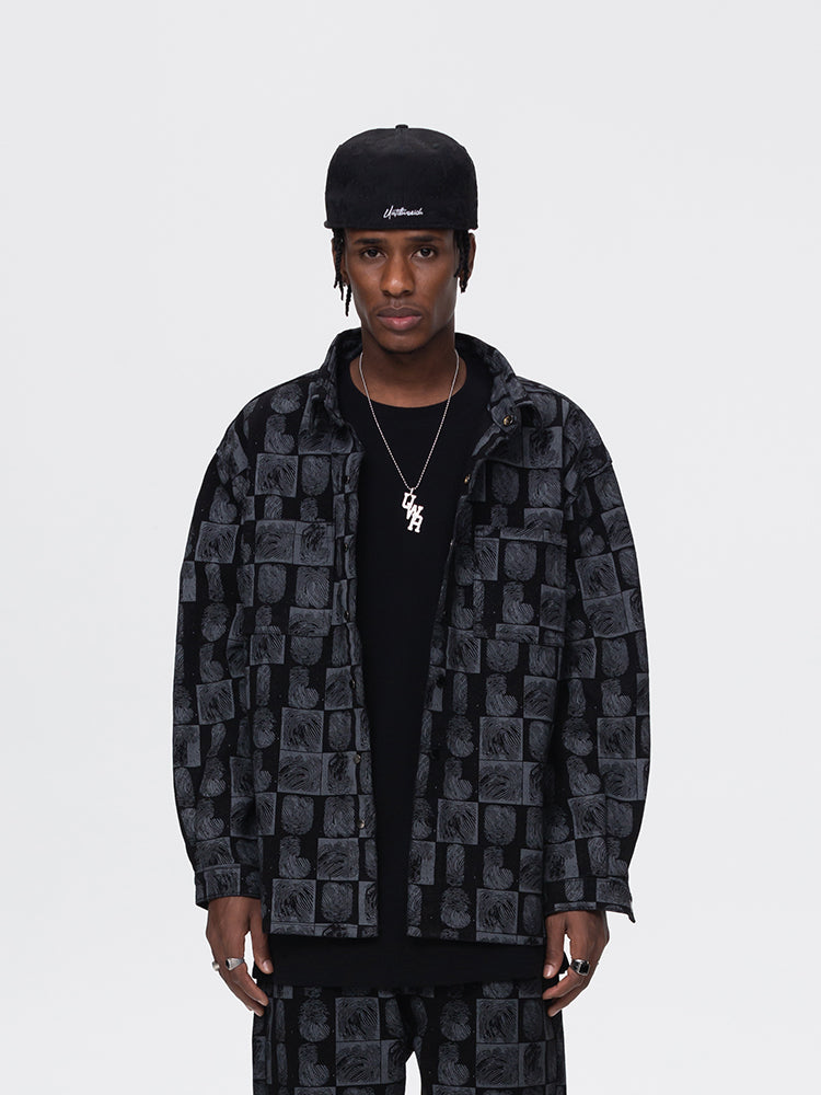 UNTILWERICH Fingerprint Denim Jacket | Face 3 Face