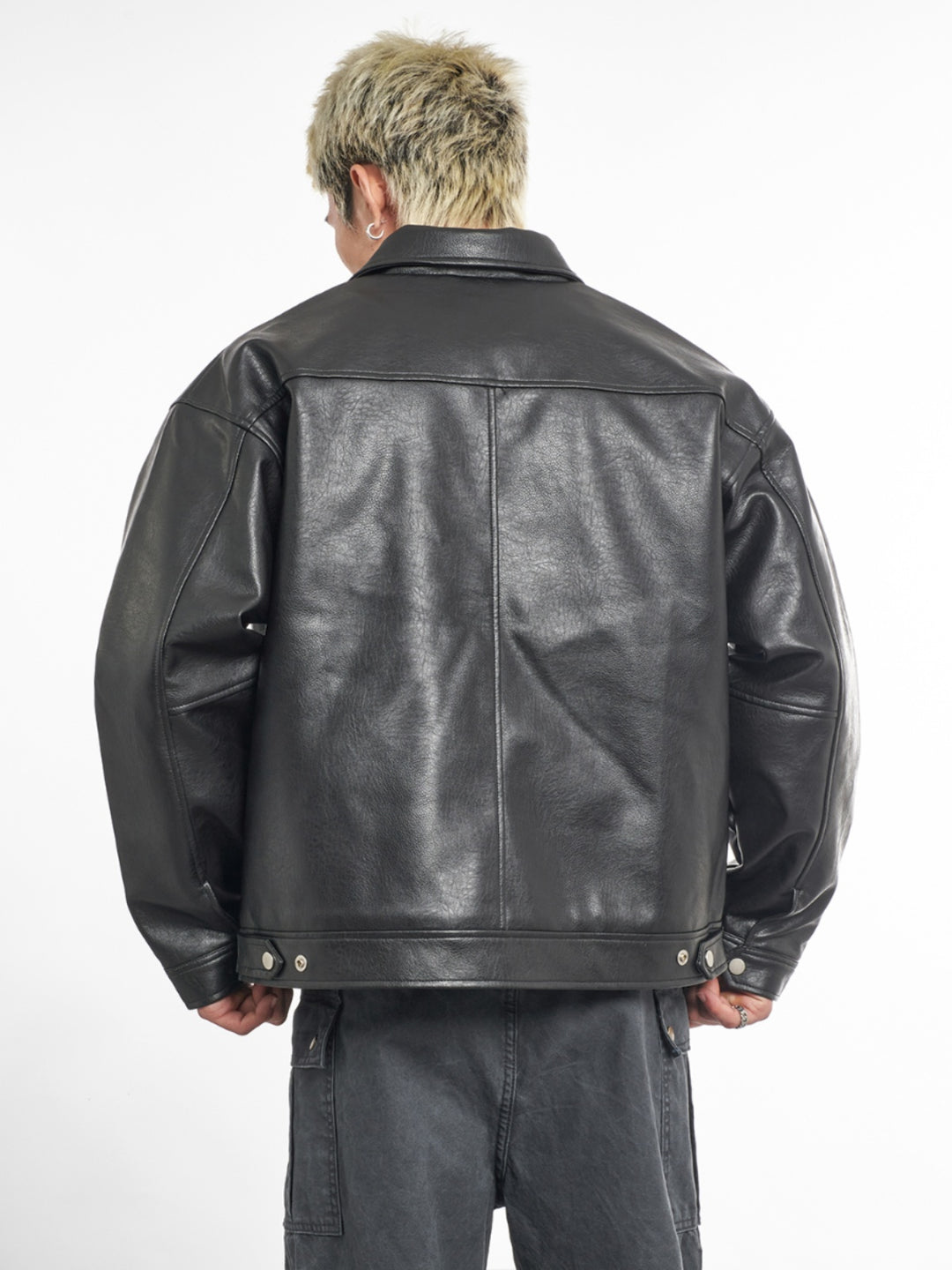 F3F Select Basic PU Leather Motorcycle Jacket | Face 3 Face