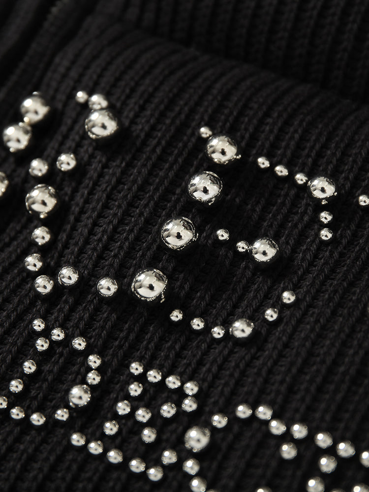 YADcrew Metal Pearl Knit Puffer Jacket | Face 3 Face