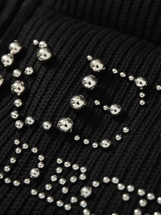 YADcrew Metal Pearl Knit Puffer Jacket | Face 3 Face