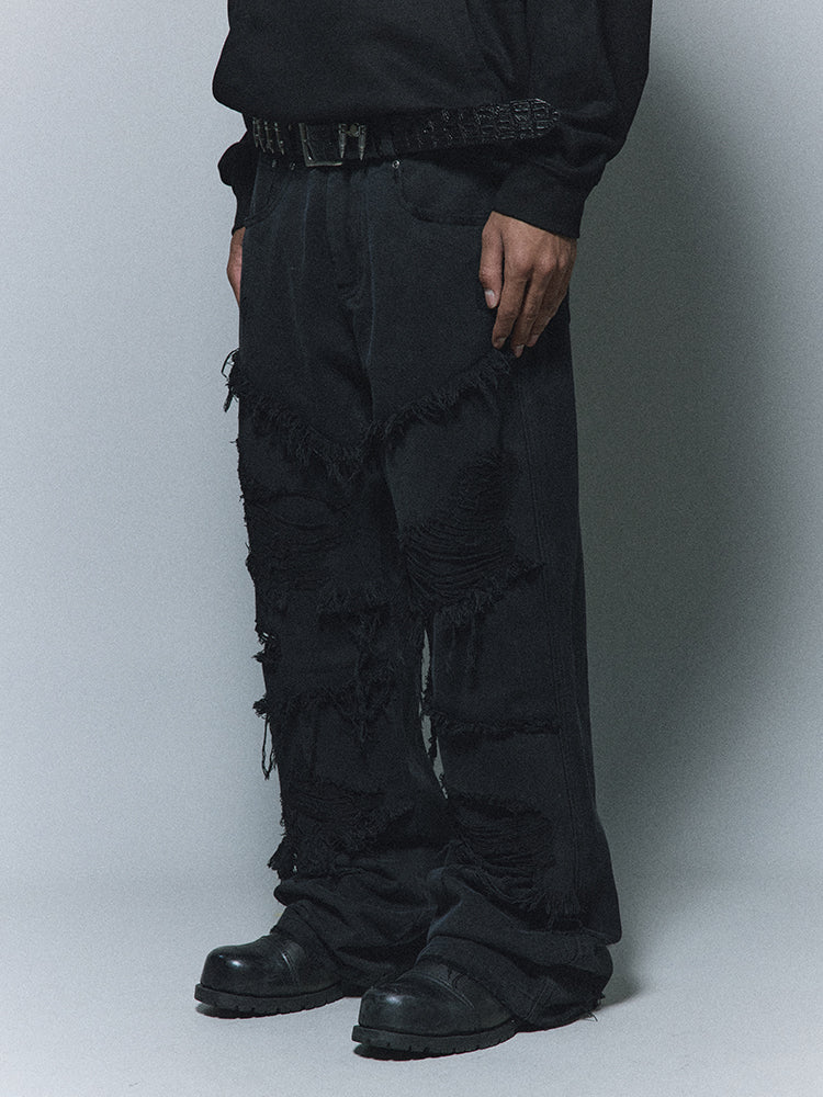 ANTIDOTE Double Layer Raw Edge Micro Pants | Face 3 Face