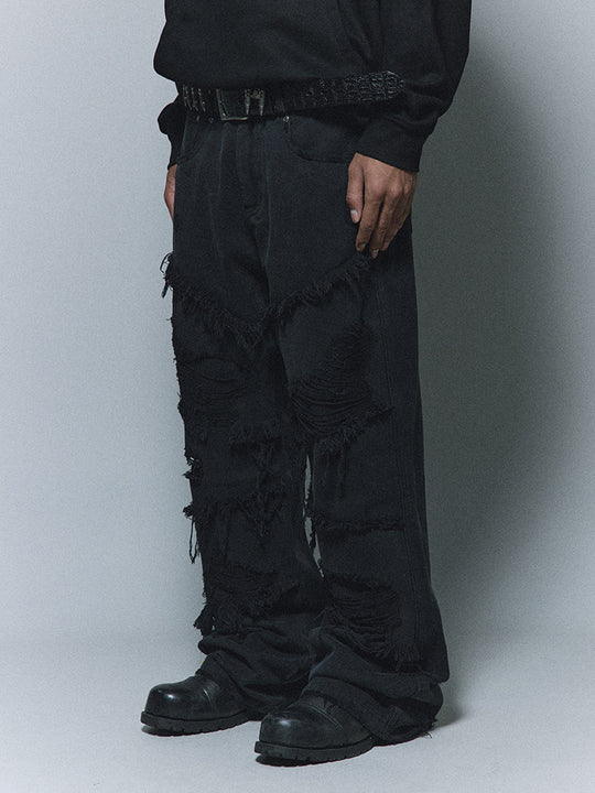 ANTIDOTE Double Layer Raw Edge Micro Pants | Face 3 Face