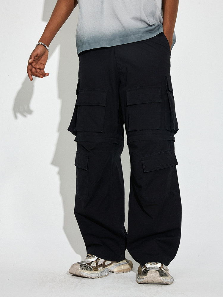 DICETINY Removable Leg Multi Pocket Work Cargo Pants | Face 3 Face