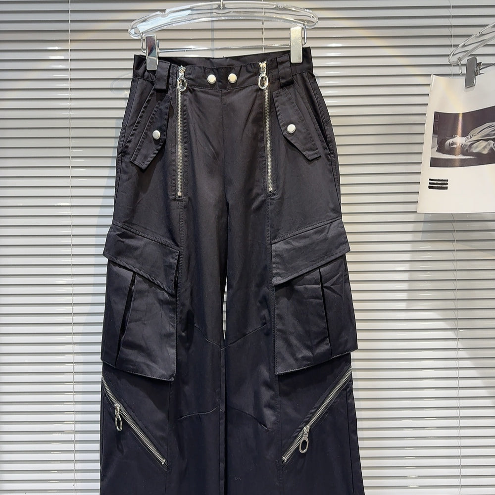 F3F Select Multi Zipper Patchwork Work Cargo Pants | Face 3 Face