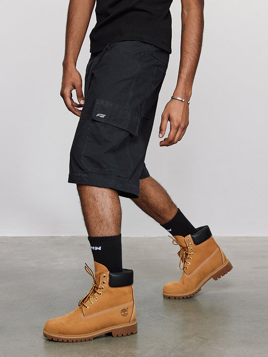 ANTIDOTE Removable Canvas Plaid Pocket Work Cargo Jeans