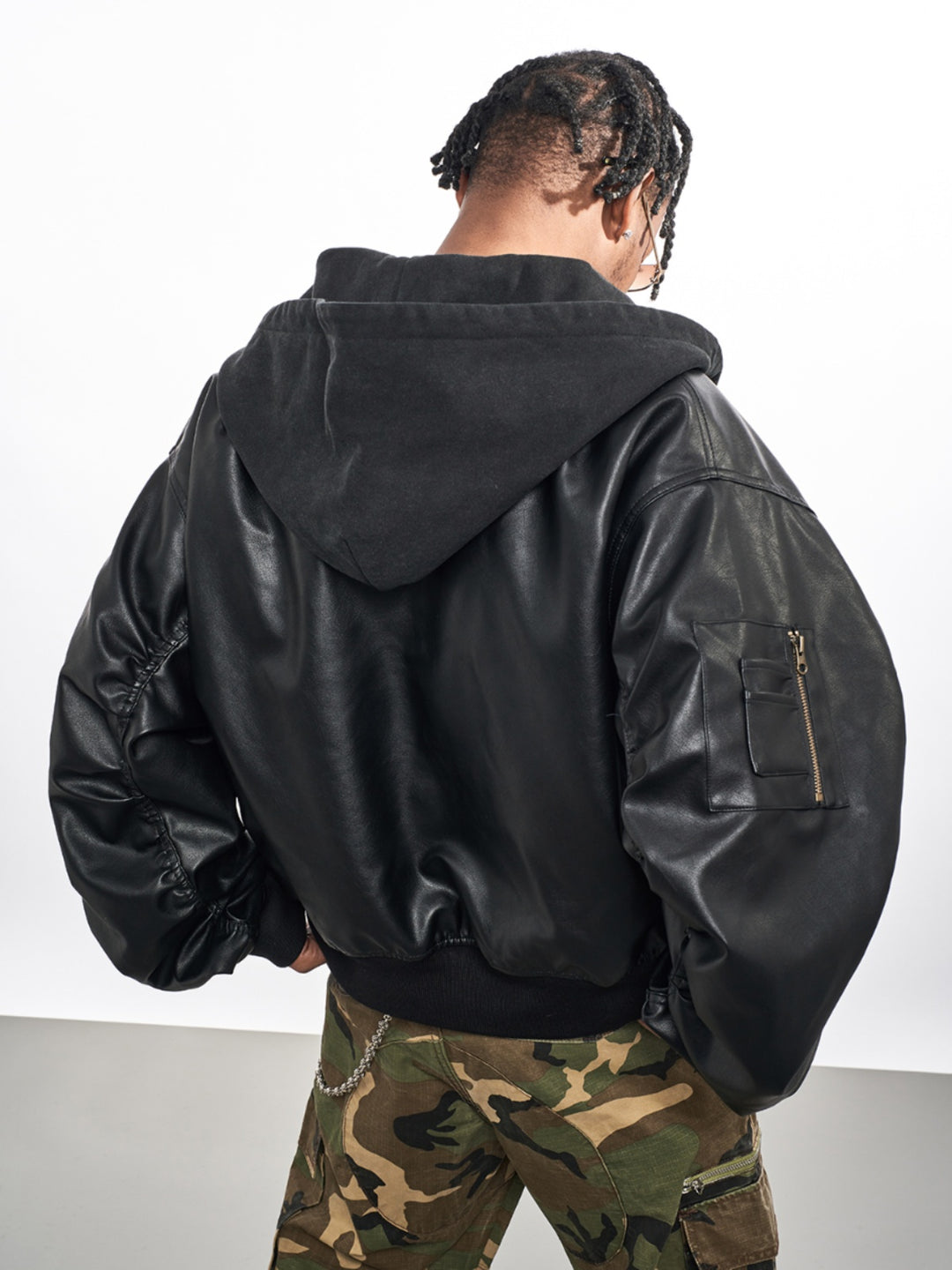 F3F Select Reversible PU Leather MA-1 Bomber Jacket | Face 3 Face