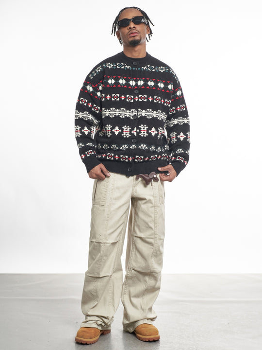 F3F Select Snowflake Button Knit Cardigan | Face 3 Face