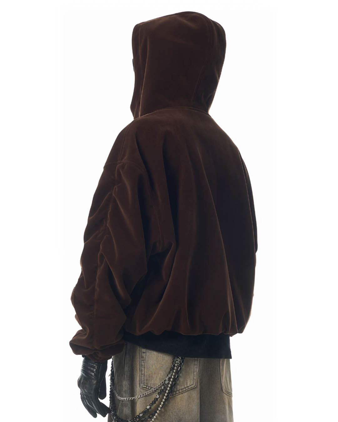 JHYQ Velvet Hooded Half Zip Jacket | Face 3 Face