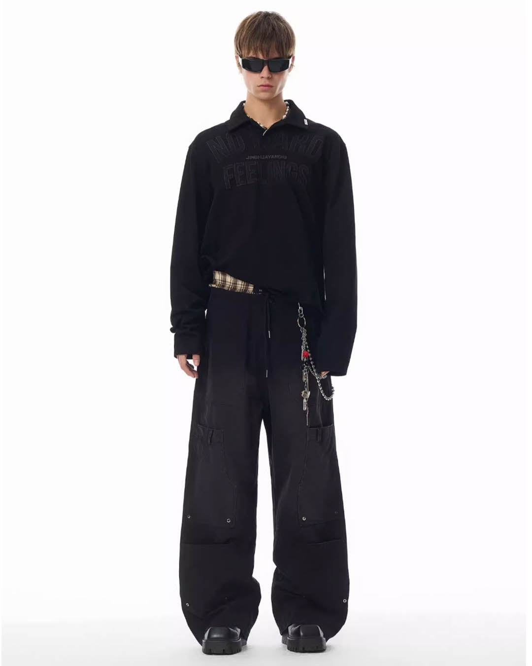 JHYQ Multi Pocket Button Baggy Work Pants | Face 3 Face