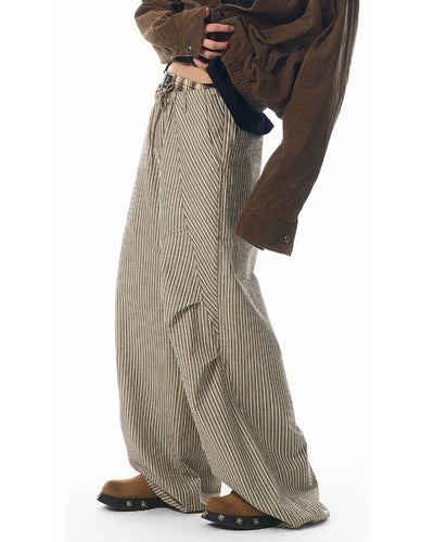 JHYQ Stripes Deconstructed Baggy Pants | Face 3 Face