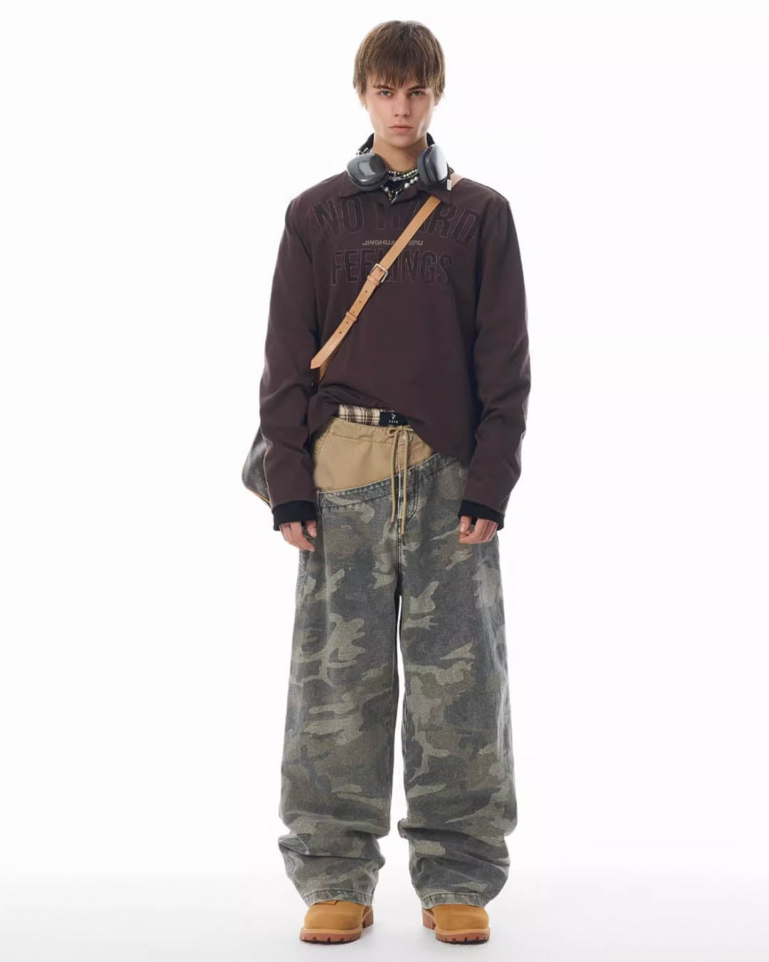 JHYQ 3D Pseudo Double Waist Camouflage Baggy Work Pants | Face 3 Face