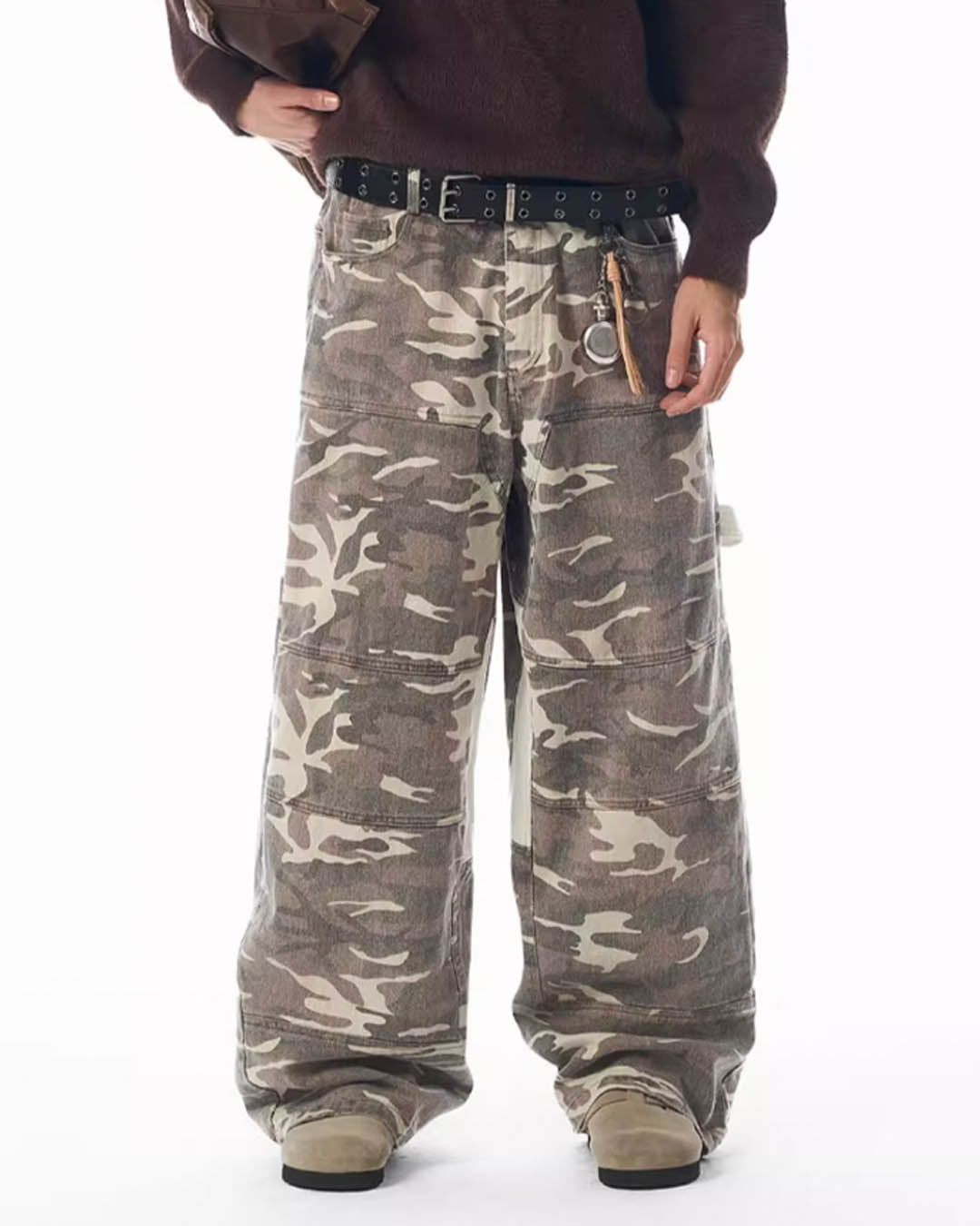 JHYQ Blocking Patchwork Pocket Design Camouflage Work Pants | Face 3 Face