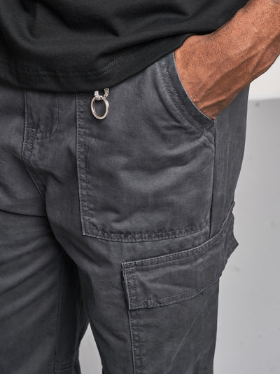 F3F Select Washed Pleated Multi Pocket Cargo Pants | Face 3 Face