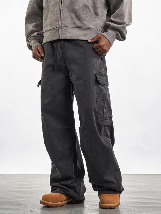 F3F Select Drawstring Large Pockets Baggy Cargo Pants | Face 3 Face