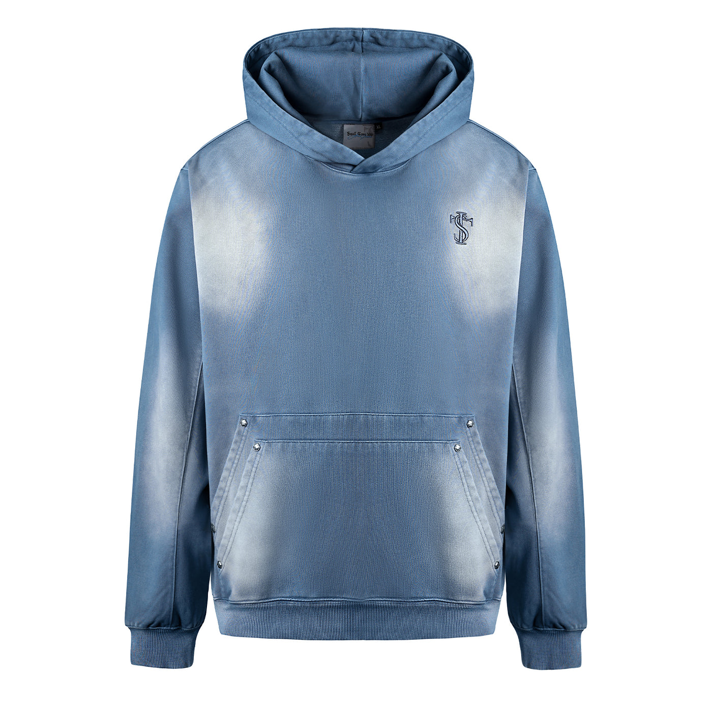 Small Town Kid Double Rivet Pocket Washed Hoodie | Face 3 Face