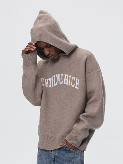 UNTILWERICH Jacquard Hooded Knit Sweater | Face 3 Face