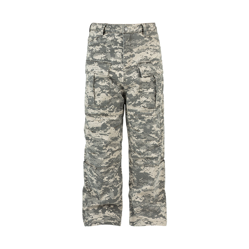 ANTIDOTE Mosaic Camouflage Large Pockets Baggy Cargo Pants | Face 3 Face