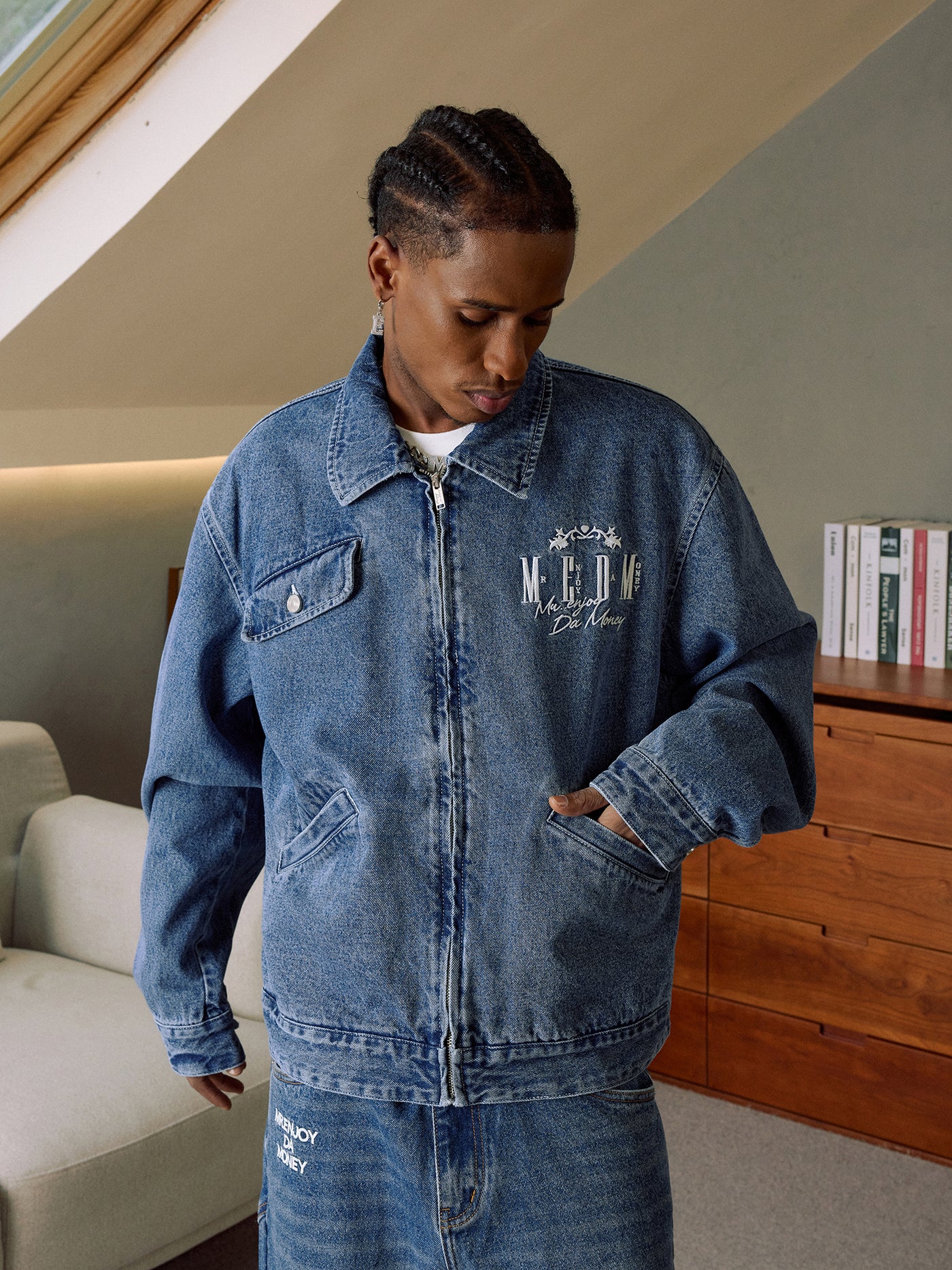 MEDM Washed Denim Work Jacket | Face 3 Face