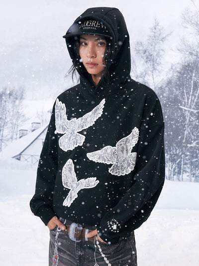 YADcrew Lace Peace Dove Hoodie | Face 3 Face