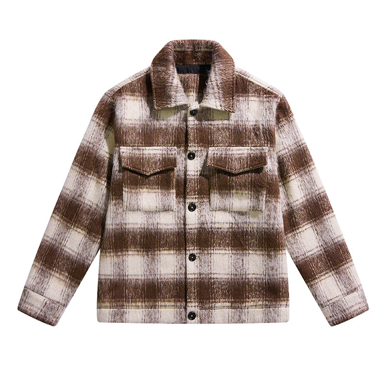 F3F Select Brushed Plaid CPO Shirt Jacket | Face 3 Face