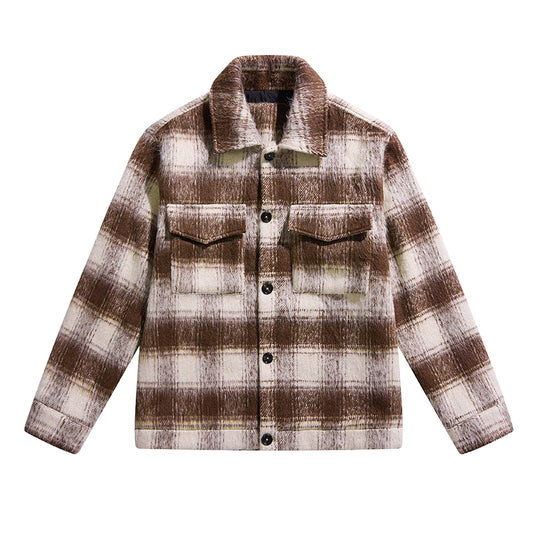 F3F Select Brushed Plaid CPO Shirt Jacket | Face 3 Face
