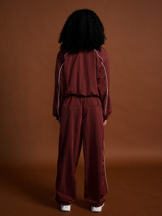 MHARF Burgundy Vintage Sport Windbreaker | Face 3 Face