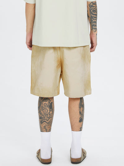 F2CE Distressed Mud Dyed Print Dirty Shorts