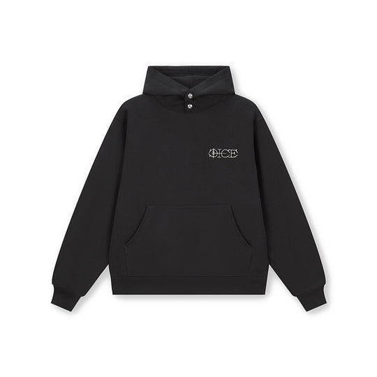DICETINY Metal Logo & Button Hoodie | Face 3 Face