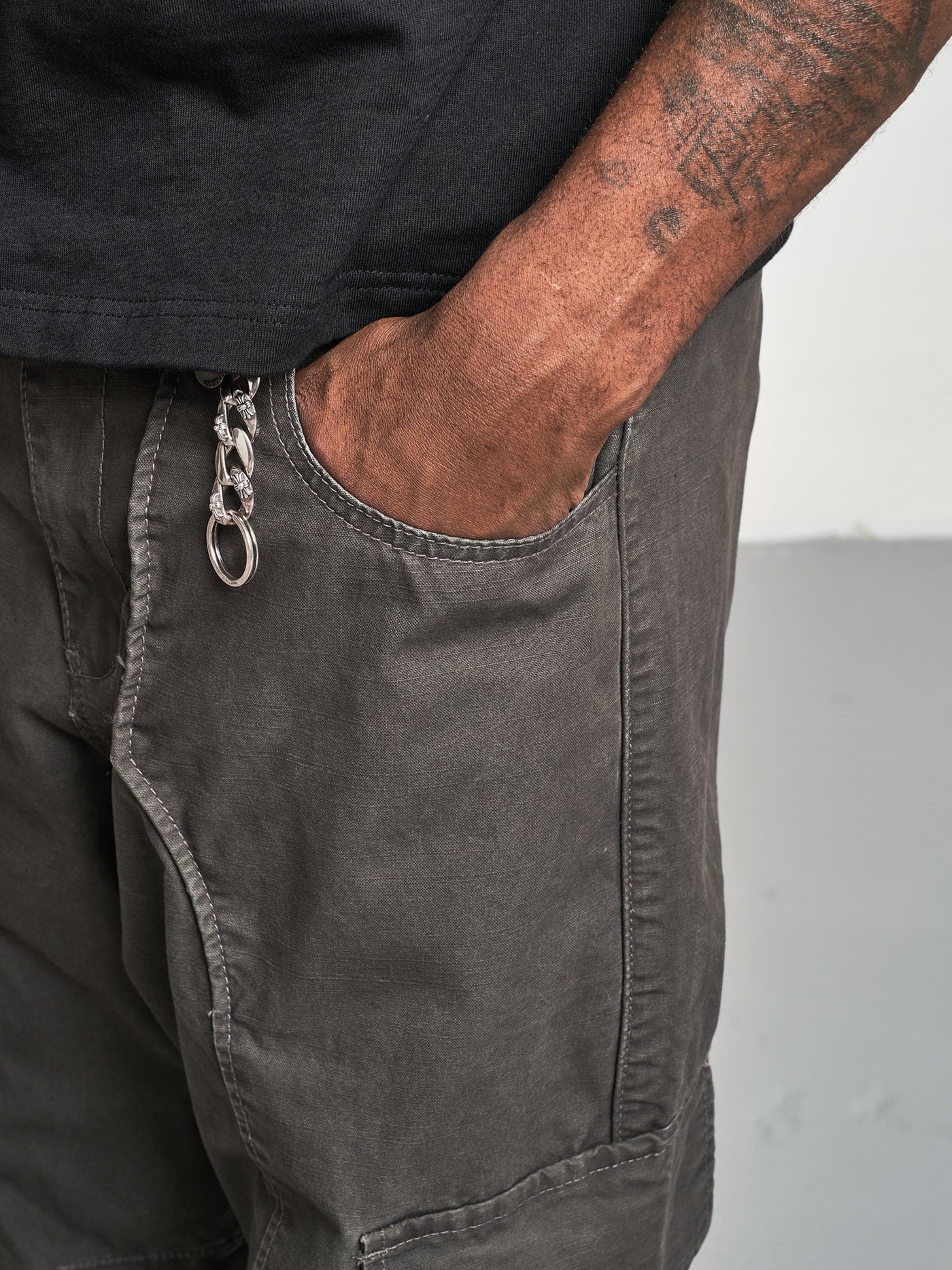 F3F Select Washed Patchwork Baggy Cargo Pants | Face 3 Face