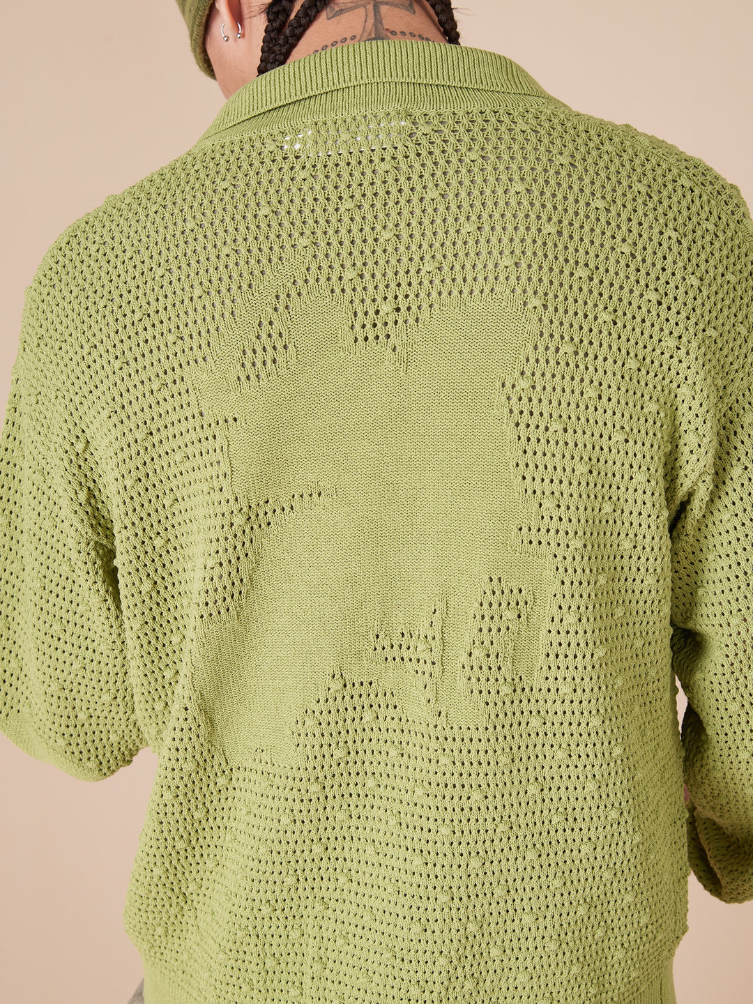 EVILKNIGHT(EK) Polka Dot Openwork Cross Knight Jumpers Cardigan