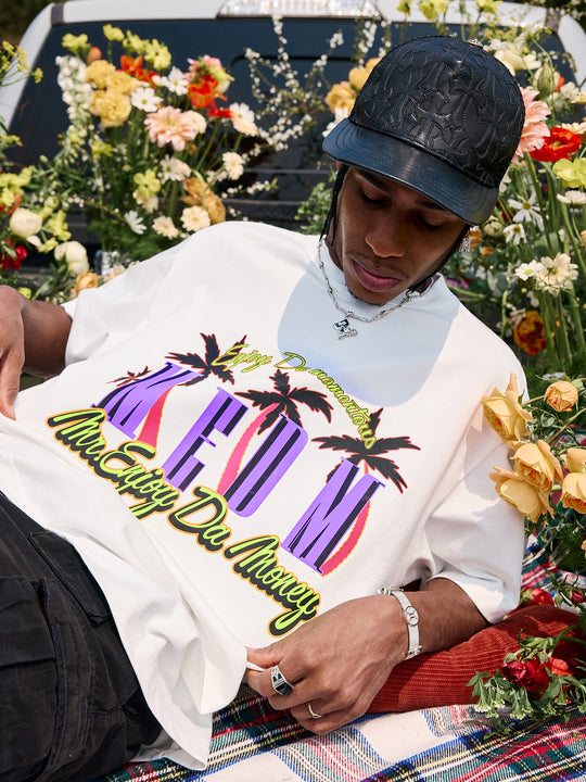 MEDM Coconut Tree Print Tee