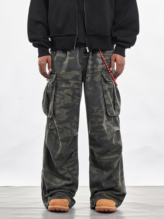 F3F Select Camouflage Baggy Oversize Pocket Cargo Pants | Face 3 Face