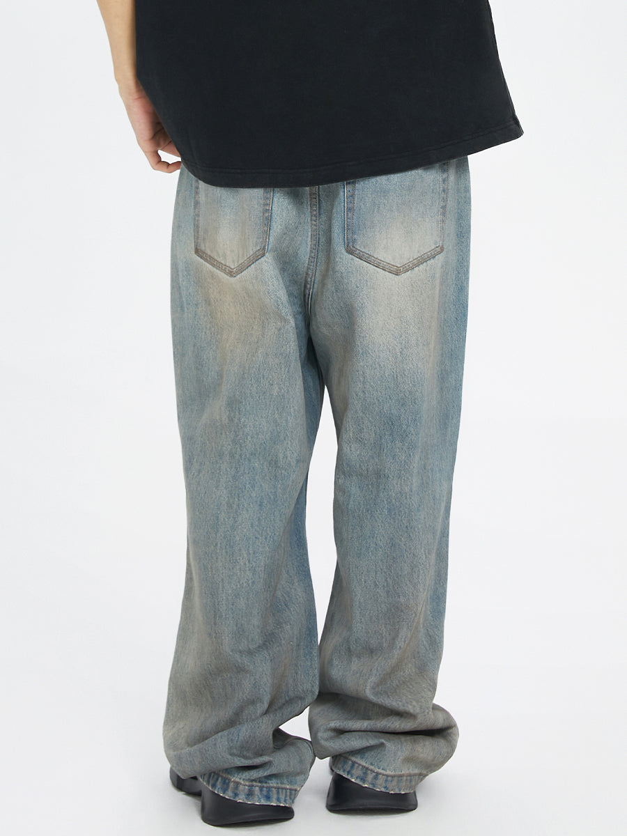 F2CE Washed Old Dirty Holes Denim Jeans