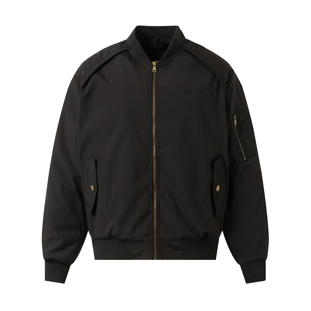 F3F Select Rib Knit Design MA-1 Bomber Flight Jacket | Face 3 Face