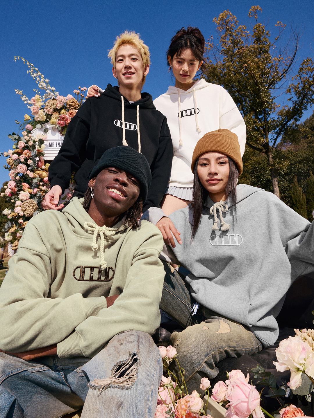 MEDM Embroidery Capsule Logo Letter Hoodie