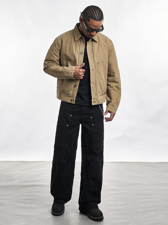 F3F Select Washed Work Denim Short Jacket | Face 3 Face